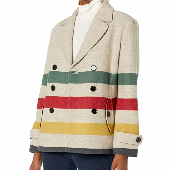 WOMEN'S GLACIER PARK WOOL PEA COAT NWT - Picture 1 of 2